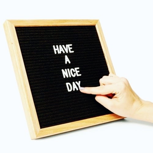 Black Felt Letterboard